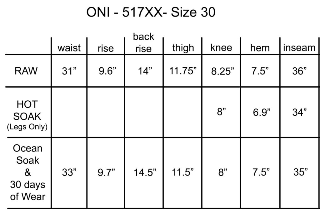 Nbdn best sale size chart