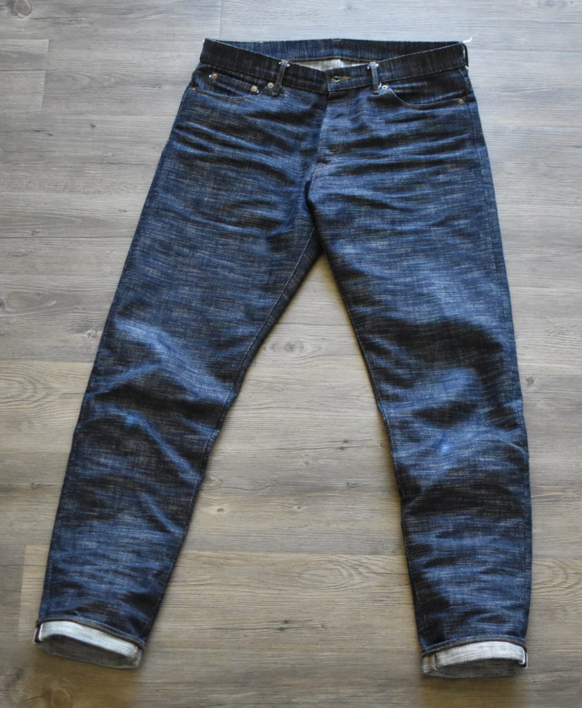 Brave Star Slim Straights in 21.5oz super heavyweight selvedge. Worn one  year with one rain wash.